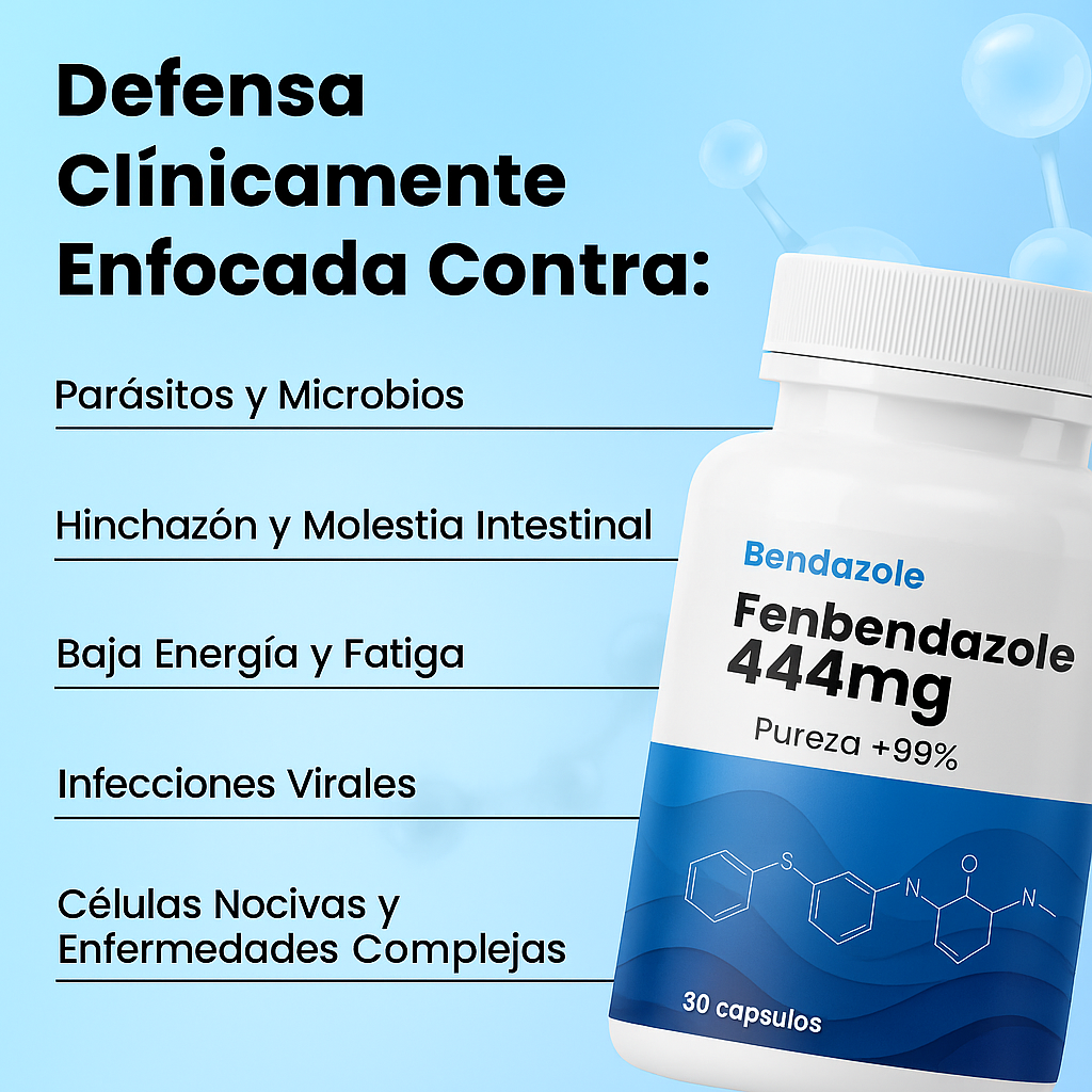 Fenbendazol 444 mg | Combate parásitos, mejora la digestión y potencia tus defensas