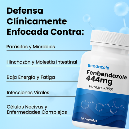 Fenbendazol 444 mg | Combate parásitos, mejora la digestión y potencia tus defensas